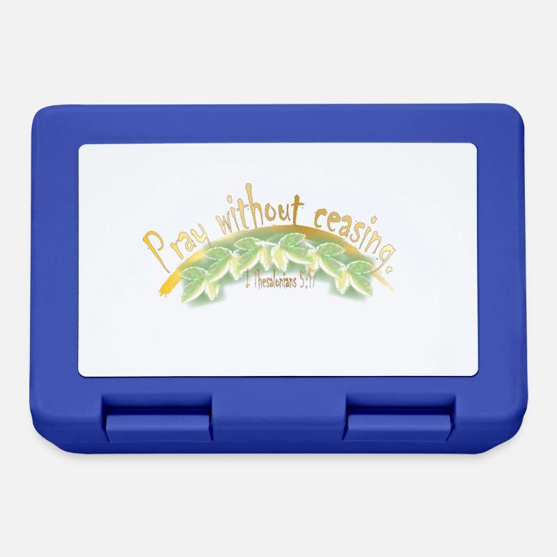 Priez sans cesse - Boîte à goûter - bleu royal
