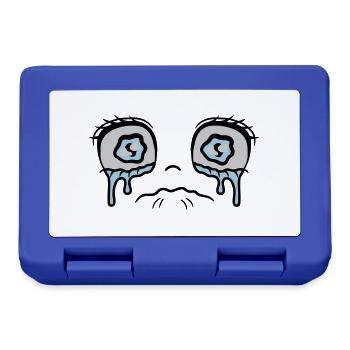 Visage triste de fille qui pleure - Boîte à goûter - bleu royal - Devant
