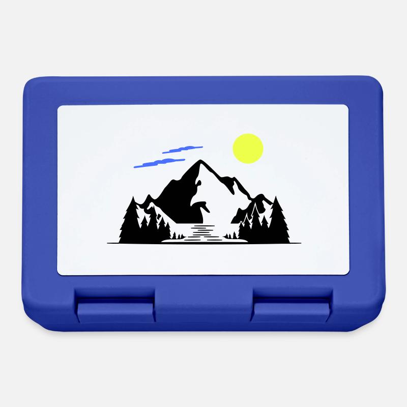 Berge - Brotdose - Royalblau