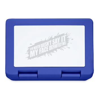 my face definitely will - Brotdose - Royalblau - Vorne