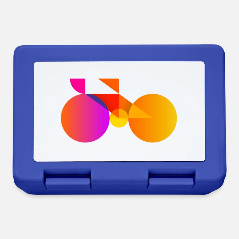 Anatomie du vélo de route style géométrique. - Boîte à goûter - bleu royal