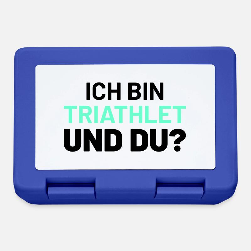 ich bin triathlet und du - Brotdose - Royalblau