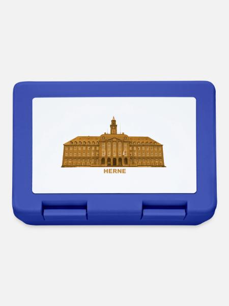 Herne Rathaus Ruhrgebiet Nordrhein-Westfalen - Brotdose - Royalblau