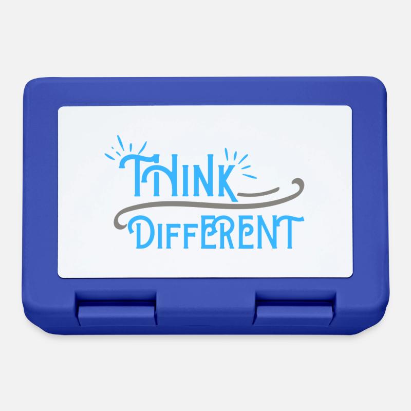 Think Differnet Blue Grey Design - Lunchbox - royal blue