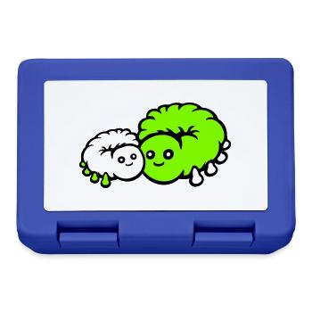 2 Chenille Maman Papa Enfant Famille Mère Père Mignon - Boîte à goûter - bleu royal - Devant