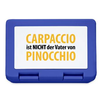 carpaccio is not the father of pinocchio - Lunchbox - royal blue - Front