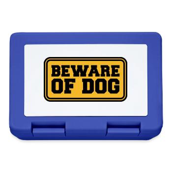 Beware Of Dog - Lunchbox - royal blue - Front