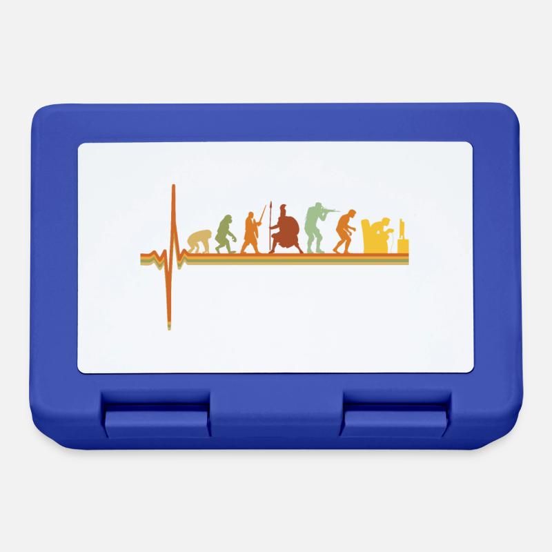 Gaming ECG Heartbeat Evolution Retro Gamer - Lunchbox - royal blue