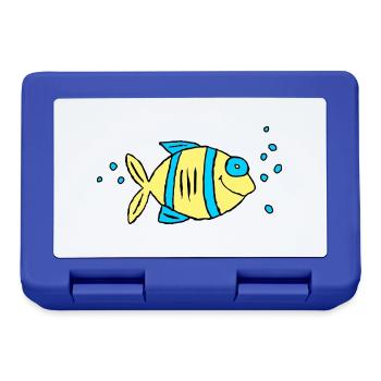 Poisson Cichlide Eau Mer Graffiti Dessin - Boîte à goûter - bleu royal - Devant