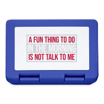 not talk to me - Brotdose - Royalblau - Vorne