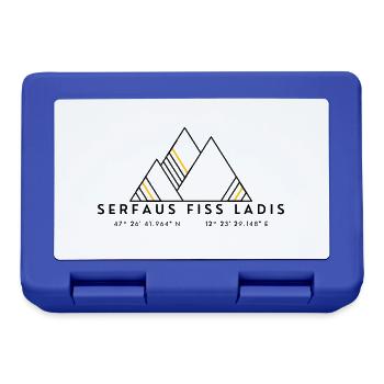Minimalistisches Serfaus Fiss Ladis-Logo - Brotdose - Royalblau - Vorne