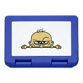 boeses face hide wall shield funny comi - Lunchbox - royal blue - Front