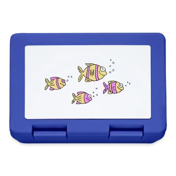Fish Water Sea Graffiti Dessin des enfants Nature - Boîte à goûter - bleu royal - Devant