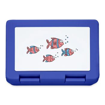 Poisson Cichlide Eau Mer Graffiti Dessin - Boîte à goûter - bleu royal - Devant