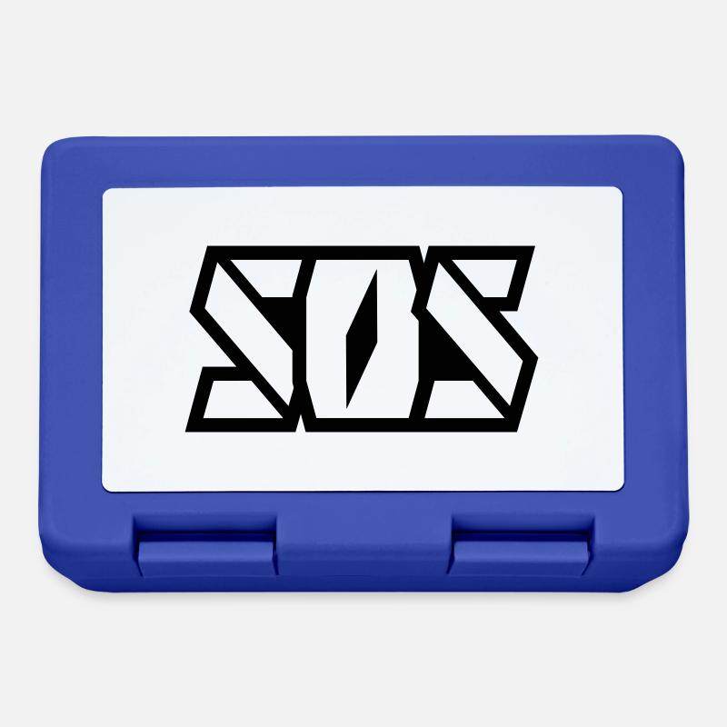 SOSonline.ch lettering white - Lunchbox - royal blue