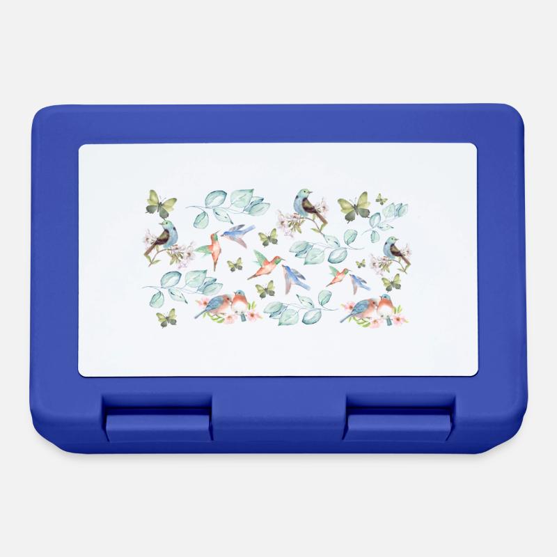 Wildblumen-Geschenkidee - Brotdose - Royalblau