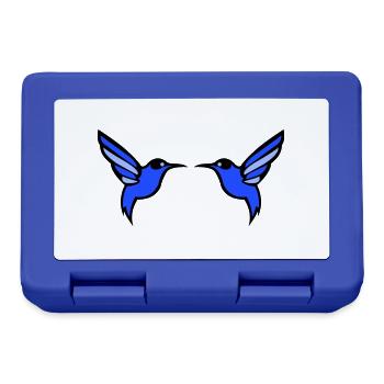 hummingbird bird 2 - Lunchbox - royal blue - Front
