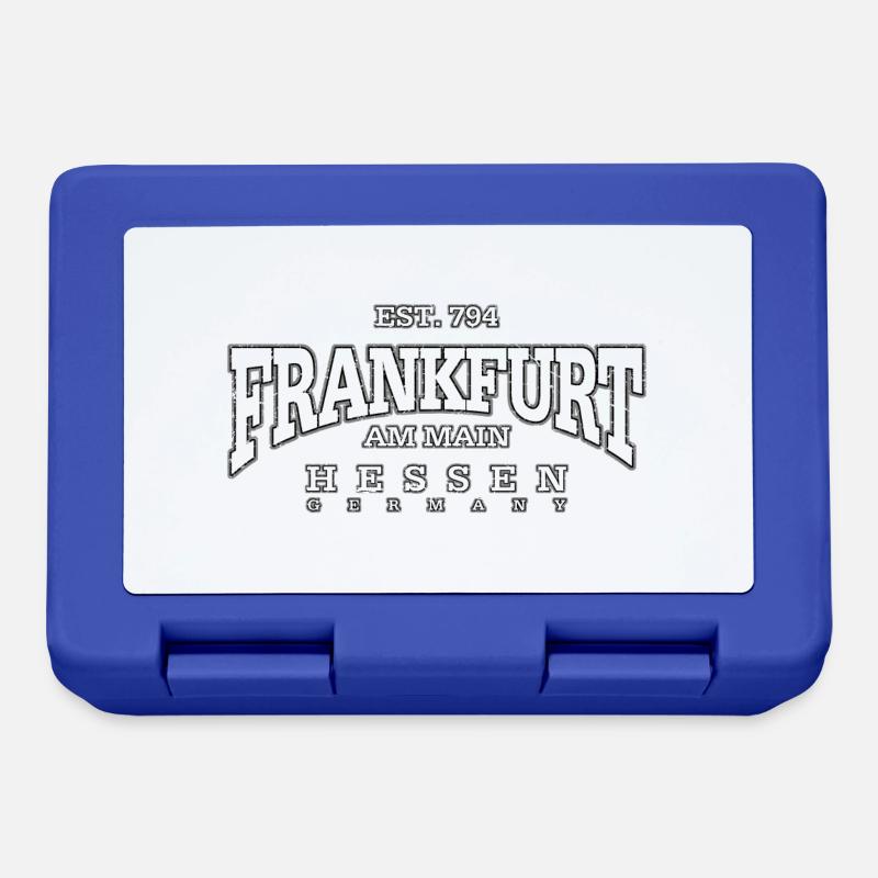 Frankfurt am Main (white oldstyle) - Brotdose - Royalblau