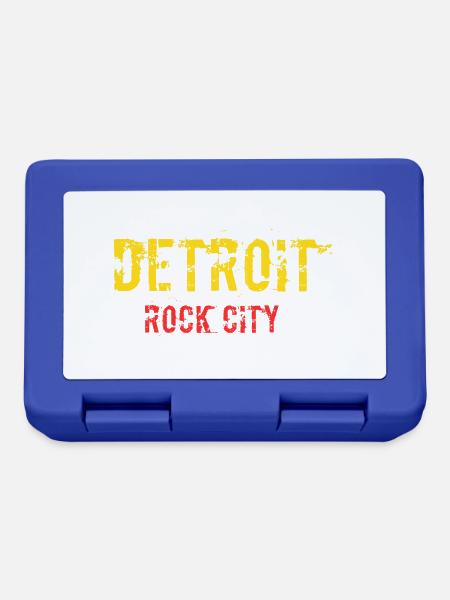 Detroit design - Lunchbox - royal blue