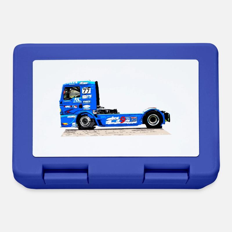 camion de course - Boîte à goûter - bleu royal