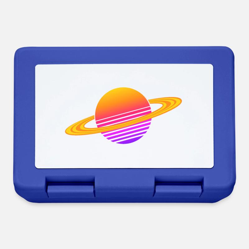 Synthwave Saturn - Lunchbox - royal blue