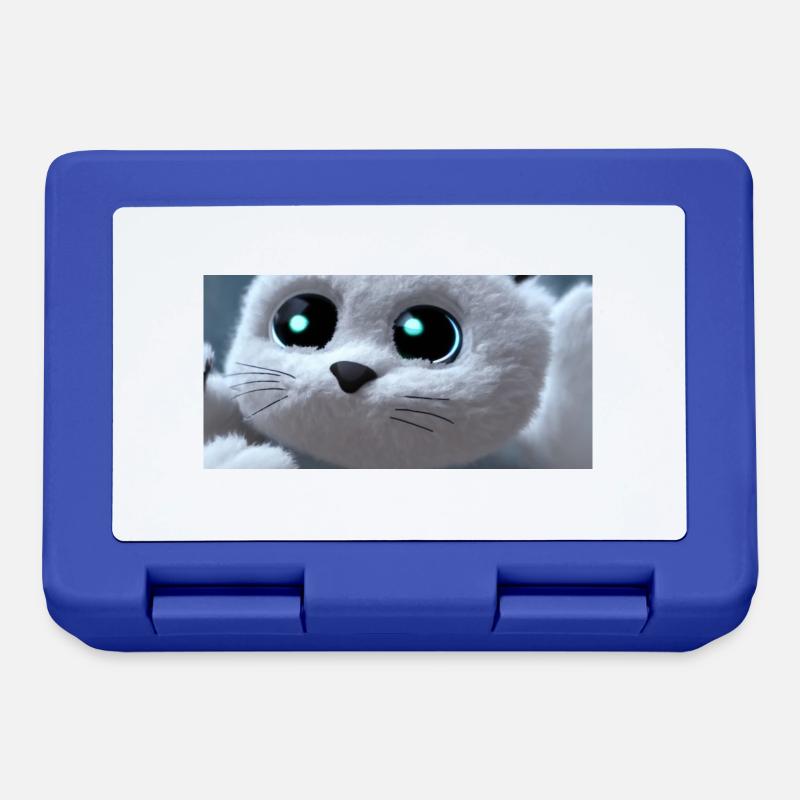 Le chat vous regarde - Boîte à goûter - bleu royal