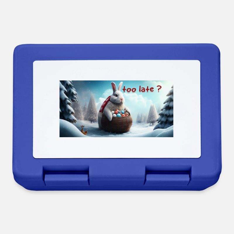 Easter bunny too late? - Lunchbox - royal blue