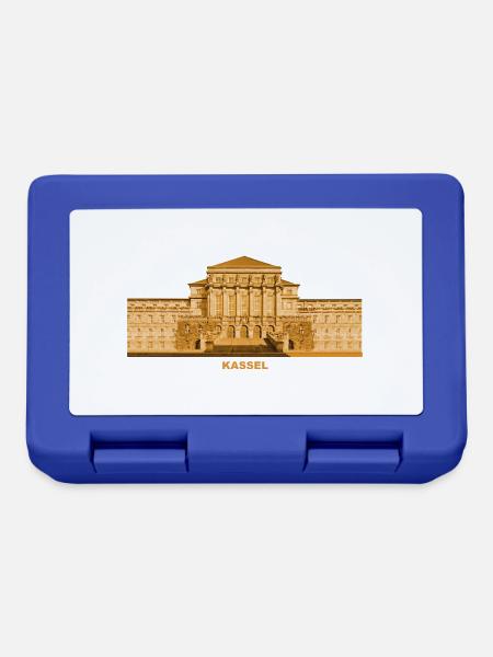Kassel Rathaus Hessen - Brotdose - Royalblau