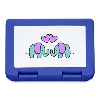 Baby Elephants - Lunchbox - royal blue - Front
