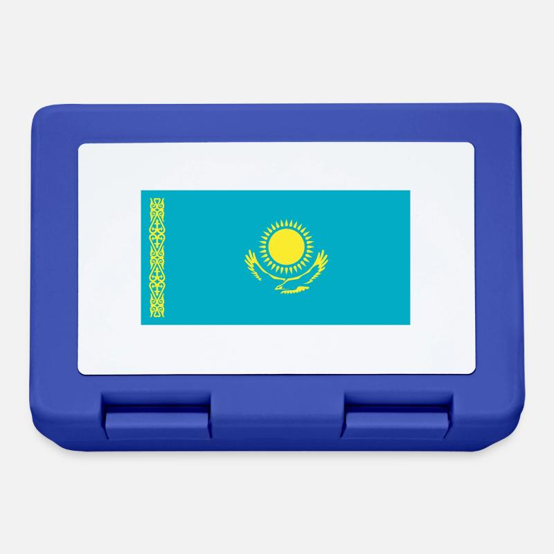 Kasachstan Flagge / Drapeau Kasachstan - Brotdose - Royalblau