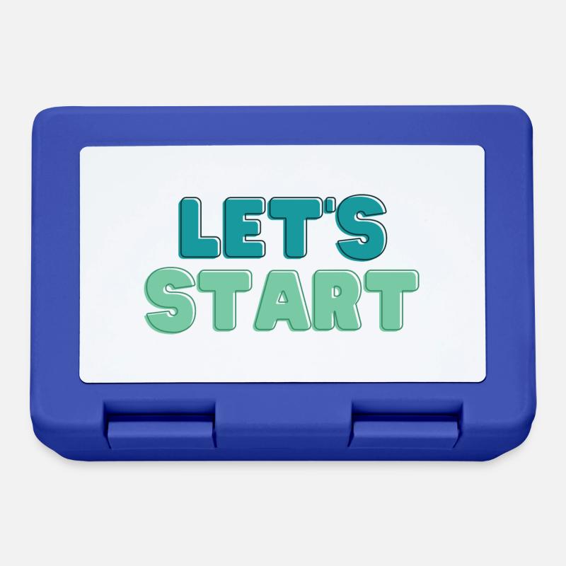 Let's start - Lunchbox - royal blue