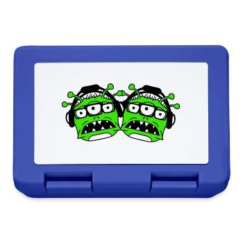 2 DJ Aliens Aliens Horror Two Monsters Team - Lunchbox - royal blue - Front