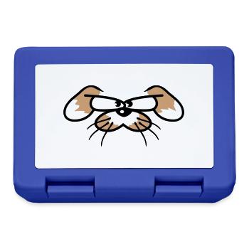 Dog, rabbit, animal, looking, angry, angry, serious, aggressive - Lunchbox - royal blue - Front