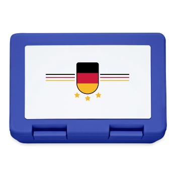 deutschland 3 sterne - Brotdose - Royalblau - Vorne