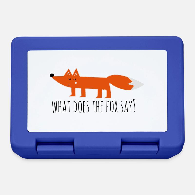 fuchs fox what does the fox say lustige sprüche - Brotdose - Royalblau