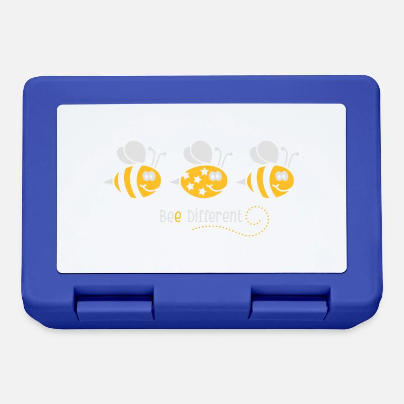 Be different - be yourself - Biene - Bee - 2C - Brotdose - Royalblau