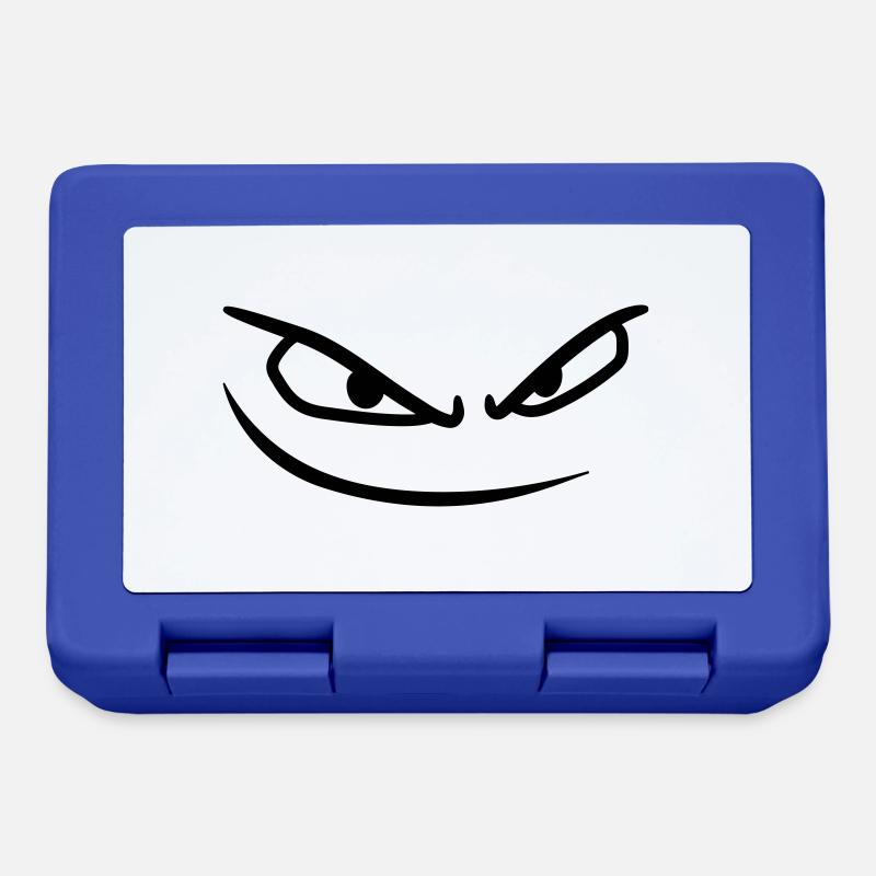 mouth face eyes eyes dangerous comic comic - Lunchbox - royal blue