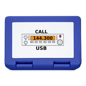 Funkruf 144.300 Mhz Amateurfunk - Brotdose - Royalblau - Vorne