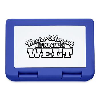 Bester Mensch auf der Welt Spruch Geschenk - Brotdose - Royalblau - Vorne