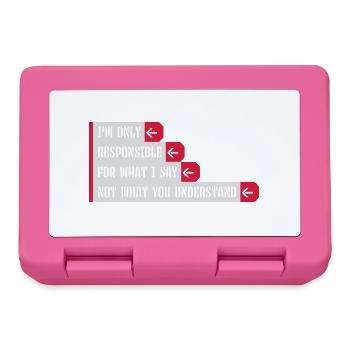 what I say quote - Lunchbox - pink - Front