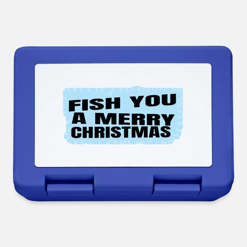 beards computer birthday present fish head - Brotdose - Royalblau