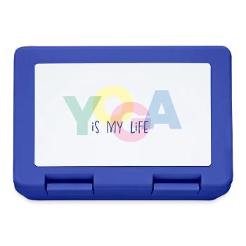 YOGA is my life - Brotdose - Royalblau - Vorne