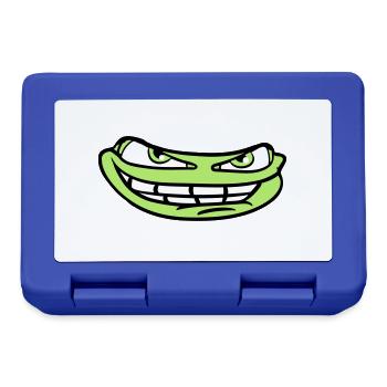 face head evil meme grin funny comic carto - Lunchbox - royal blue - Front