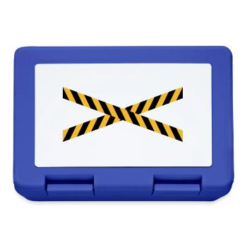 Line design caution tape - Lunchbox - royal blue - Front