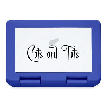cats and tats Zitat - Brotdose - Royalblau - Vorne