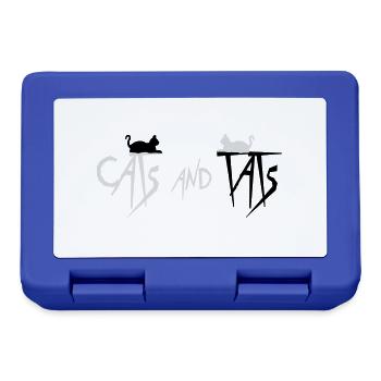 cats and tats Zitat - Brotdose - Royalblau - Vorne