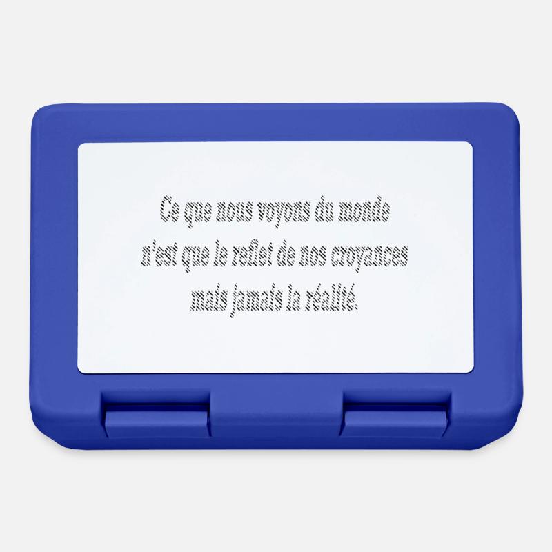 Le monde et nos croyances - Boîte à goûter - bleu royal