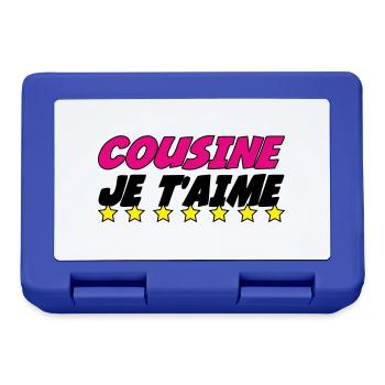 COUSINE JE t'aime - Boîte à goûter - bleu royal - Devant