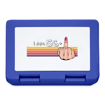 Ich bin 56 + 1 Mittelfinger-Shirt Ich bin 56 plus, - Brotdose - Royalblau - Vorne