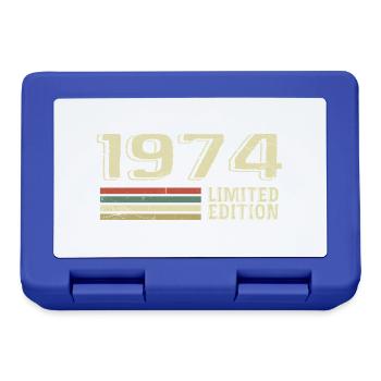 Nées en 1974 anniversaire 1974 Vintage 1974 - Boîte à goûter - bleu royal - Devant